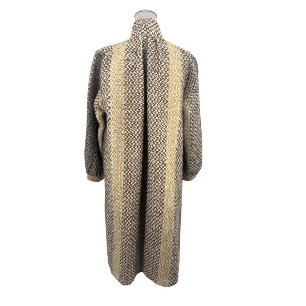 Vintage MJ Seattle Mohair Wool Coat Duster Oversized Long Neutral USA Made Size - Picture 5 of 9